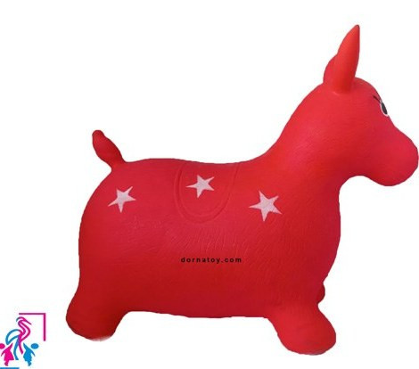 حیوان پرشی بادی موزیکال مدل گاو و اسب