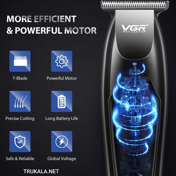 ماشین اصلاح وی جی آر مدل V-070 با تکنولوژی برش مستقیم و استیل ضد زنگ