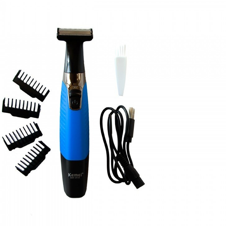 ماشین اصلاح کیمی مدل KM-1910 ضد آب با تیغه استیل و برش مستقیم